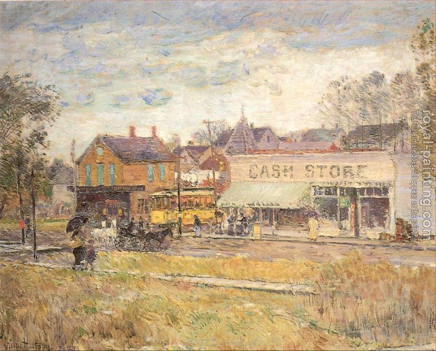 Childe Hassam : End of the Trolley Line